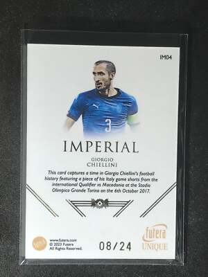 2023-24 Futera Unique Imperial Gold Giorgio Chiellini 08/24 Italy