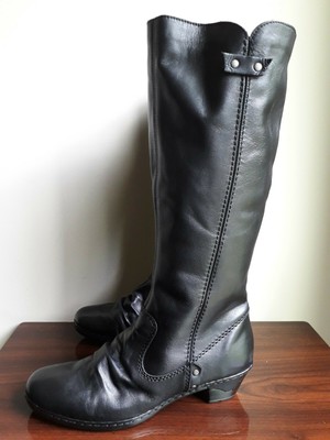 rieker grey knee high boots