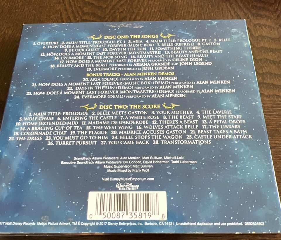 Beauty and the Beast (Deluxe Edition Soundtrack) 2CD 2017 50087358198