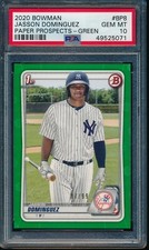 PSA 10 JASSON DOMINGUEZ 2020 Bowman Paper GREEN Parallel #/99 Rookie RC GEM MINT