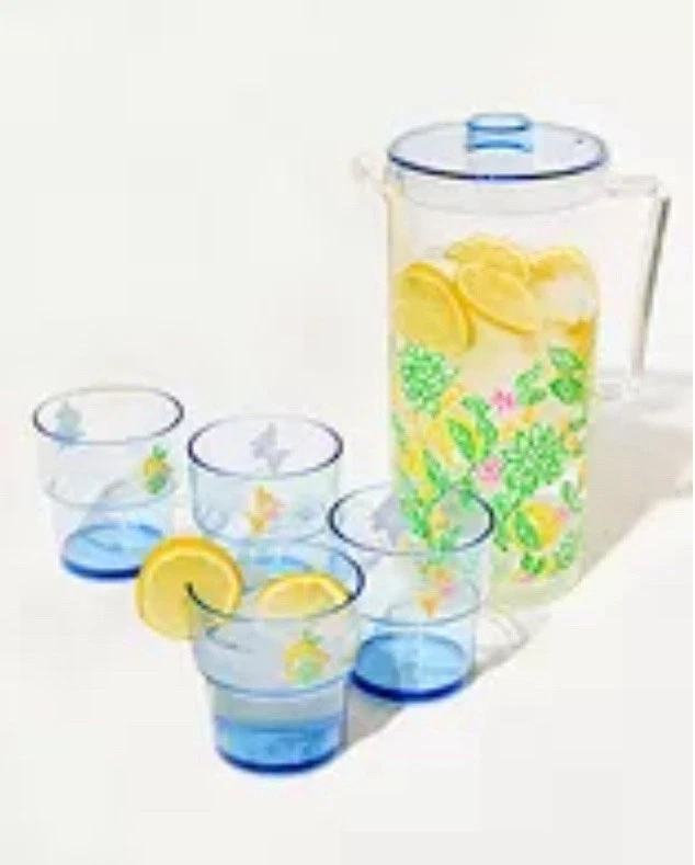 Lilly Pulitzer Lemonade Pitcher And Glass Set - Image 3 of 4