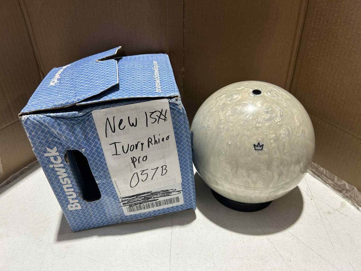 NEW 15LB Brunswick Ivory Rhino Pro Bowling Ball 057B | eBay