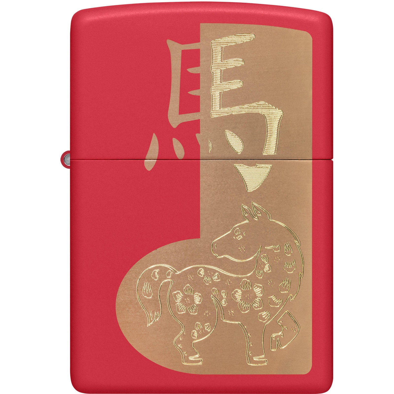 Zippo Windproof Lighter 2026 Year of the Horse Design Classic Red Matte 46931
