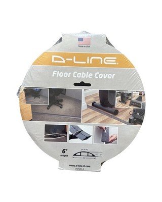 D-Line 6' Floor Cable Cover, Cord Protector, US/CC-4, 2.375'' x 0.5'' PVC Gray New