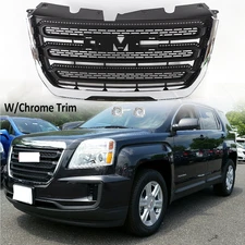 For GMC Terrain SLE 2016-2017 23379208 Front Bumper Grille Black w/Chrome Trim