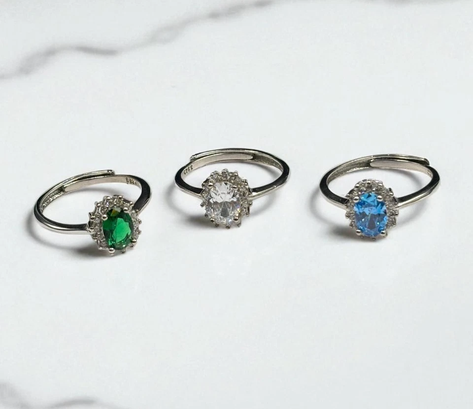 Anello Donna Argento925 Rodio Nickel Free con Zircone di qualità MIS.REGOLABILE - Immagine 2 di 4