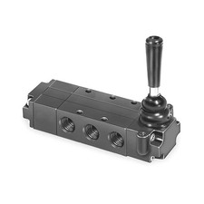 PARKER 522811000 Manual Air Control Valve, Lever, Black 3FEE8