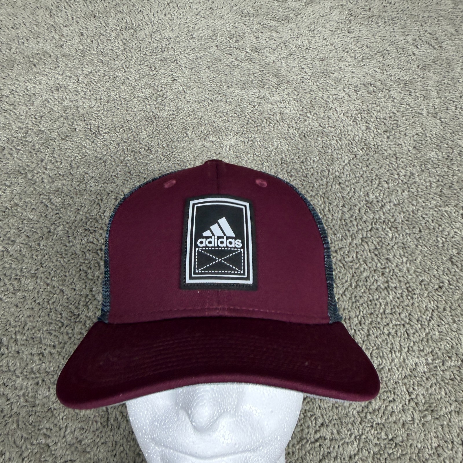 Adidas Hat Mens One Size Maroon Gray Aeroready Climalite Sna