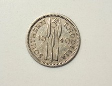 1949 Southern Rhodesia Threepence 3d King George VI