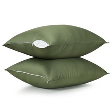 Cotton Pillow Protectors/Cases Standard 20" x 26"  2-Pack Olive Green