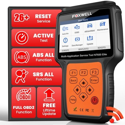 Foxwell NT650 Elite Bidirectional ABS SRS OBD2 Diagnostic Scanner TPMS Oil Reset
