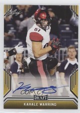 2019 Leaf Draft Auto Gold Kahale Warring #BA-KW2 Auto 1o3