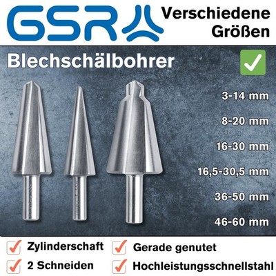 GSR Sheet Metal Paring Drill HSS Straight Grooved, Various Sizes Genuine Quality Goods