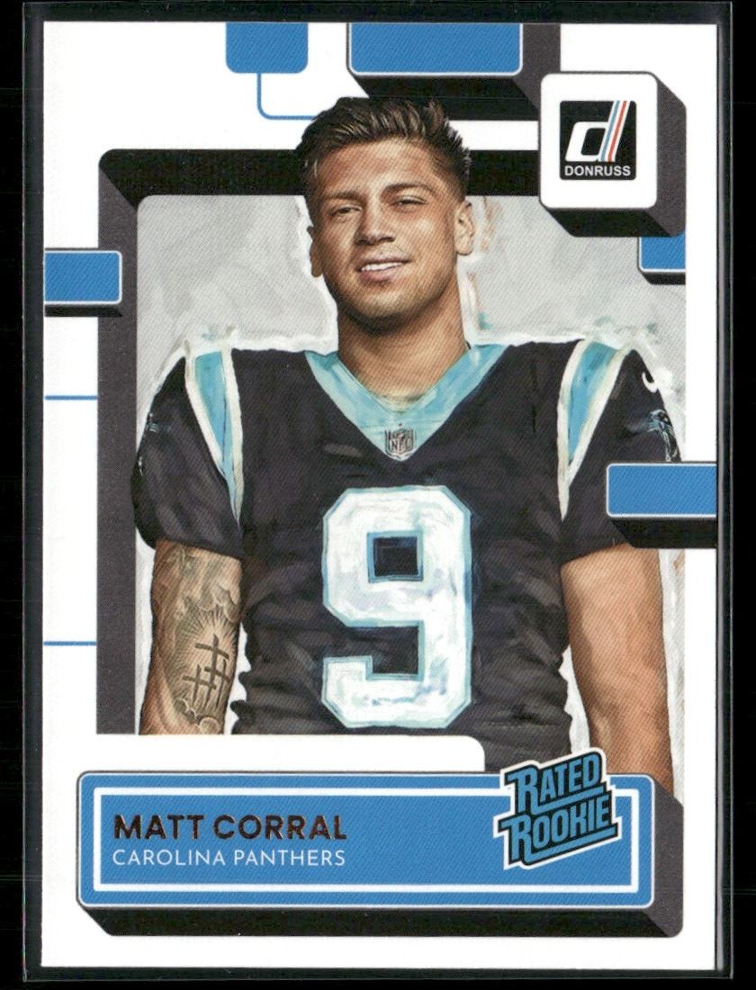 Matt Corral 2022 Donruss Rated Rookies Carolina Panthers #302