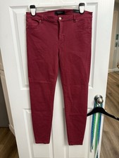 Liverpool Los Angeles Jeans 14/32 The Hugger Skinny Denim Pants Wine Red NWT