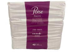 Poise Women  s Incontinence Pads 5 Drop Maximum Absorbency Long Length 42 Count