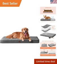 Cozy Orthopedic Dog Bed for Extra Large Dogs - Plush Sherpa Top  Washable Cover