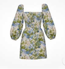 Reformation Greyson Smocked Linen Mini Dress