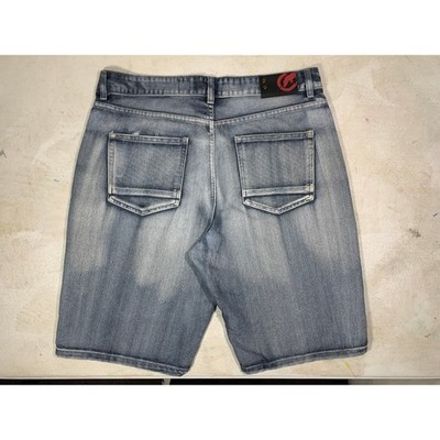 Ecko Untld Jean Shorts Mens 36 Blue Baggy Y2K Skater Jorts