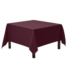 Square Tablecloth - 85 x 85 Inch Table Cloth for 85" x 85" Square Eggplant
