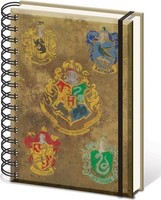 Gadget -D- Harry Potter: Pyramid - Hogwarts Crests (Wiro A5 Notebook / Quaderno)