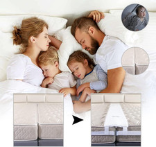 Kit convertidor conector puente cama doble a king, relleno de huecos de cama de espuma con memoria 25D,