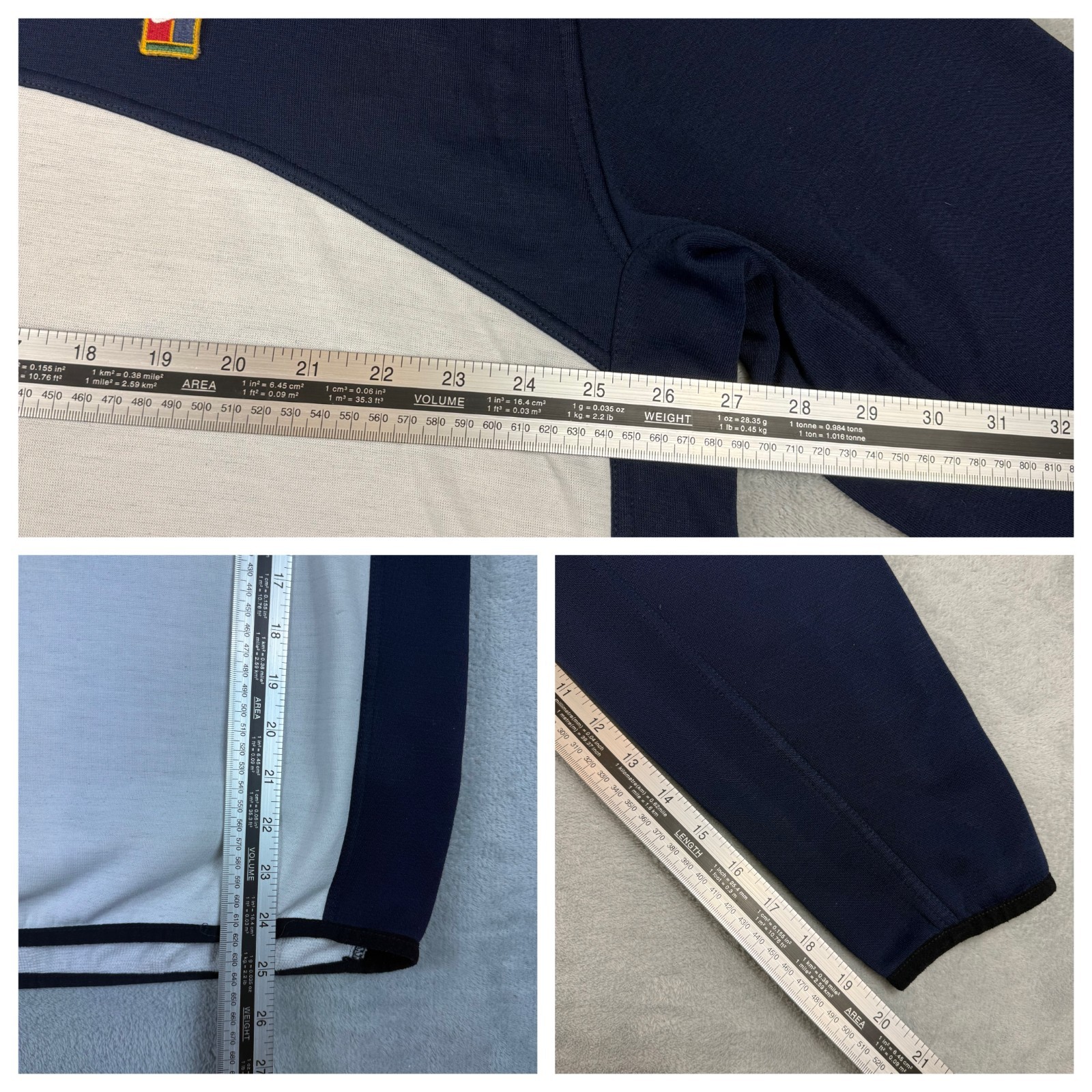 Vintage Nike 1990s Court Agassi Navy White Swoosh V Neck Oversized XL Sweatshirt image 6