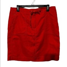 Talbots Red Skirt Above the Knee Length Size 10