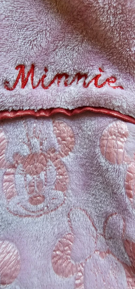 Abrigo con Capucha de Felpa Disney Minnie Mouse Rosa Talla 4T Poco Uso Foto 4 de 4