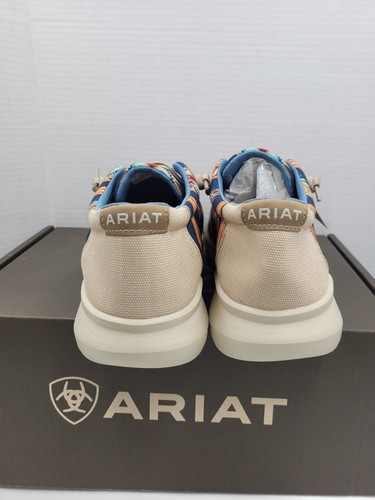 Scarpe casual Ariat uomo 10 EE Hilo Navy Cave Creek Southwest marrone chiaro slip-on 10053675 - Foto 7 di 13