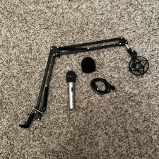 Audio Technica Microphone Podcast Equipment Lot ATR 2100 USB Silver