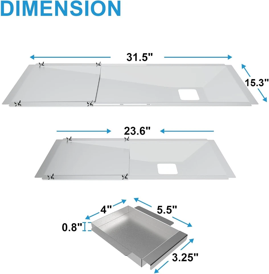Universal Grease Tray with Catch Pan for Nexgrill Replacement Parts 720-0830H 72 - Image 4 of 4
