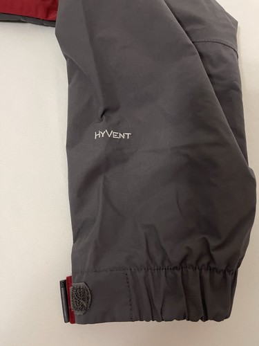 The North Face HyVent Mens Jacket Red Gray Hooded Outdoor Coat - Picture 3 of 7