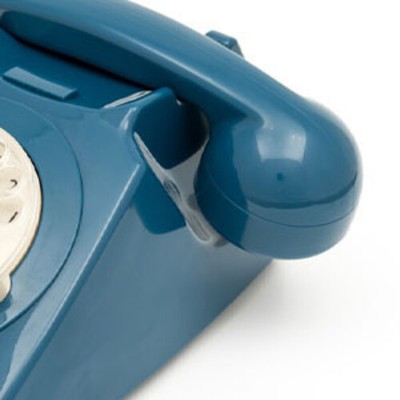 GPO 746ROTARYAZU Retro Desktop Rotary Dial Telephone - Azure Blue