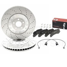 FITS AUDI SQ7 SQ8 Q7 Q8 E-TRON S DRILLED FRONT BRAKE DISCS PADS & SENSORS 400mm