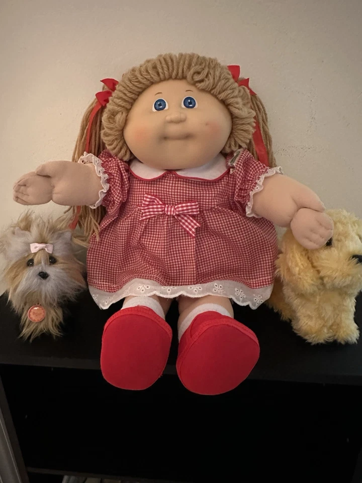 CABBAGE 贴片:复古 16 英寸蓝色眼睛金发和淡色带复古服装:已更新 — 第 2/4 张图片