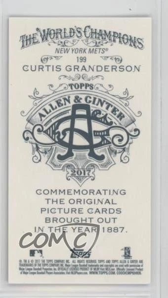 2017 Topps Allen & Ginter's X Mini Curtis Granderson #199 - Image 2 of 2