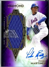 Pedro Martinez 2021 Topps Diamond Icons Purple Jumbo Patch Autograph Card 08/10