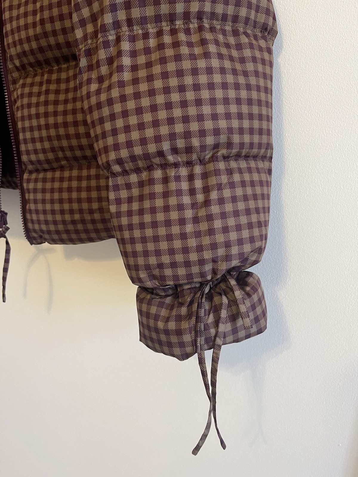 Wild fable Puffer Jacket Drawstring Zip Brown Pur… - image 4