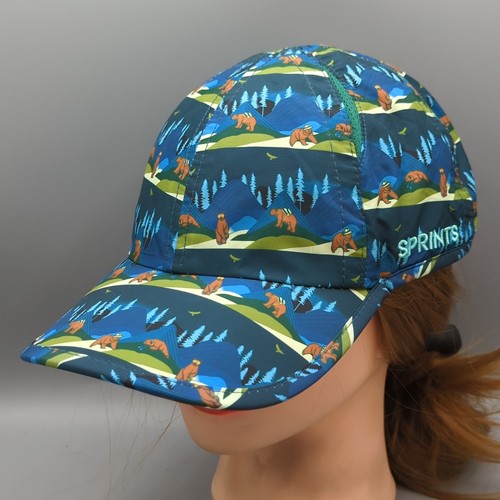 Sprints Running Golf Cap Bear Mountain Print Adjustable Lightweight Hat Marathon