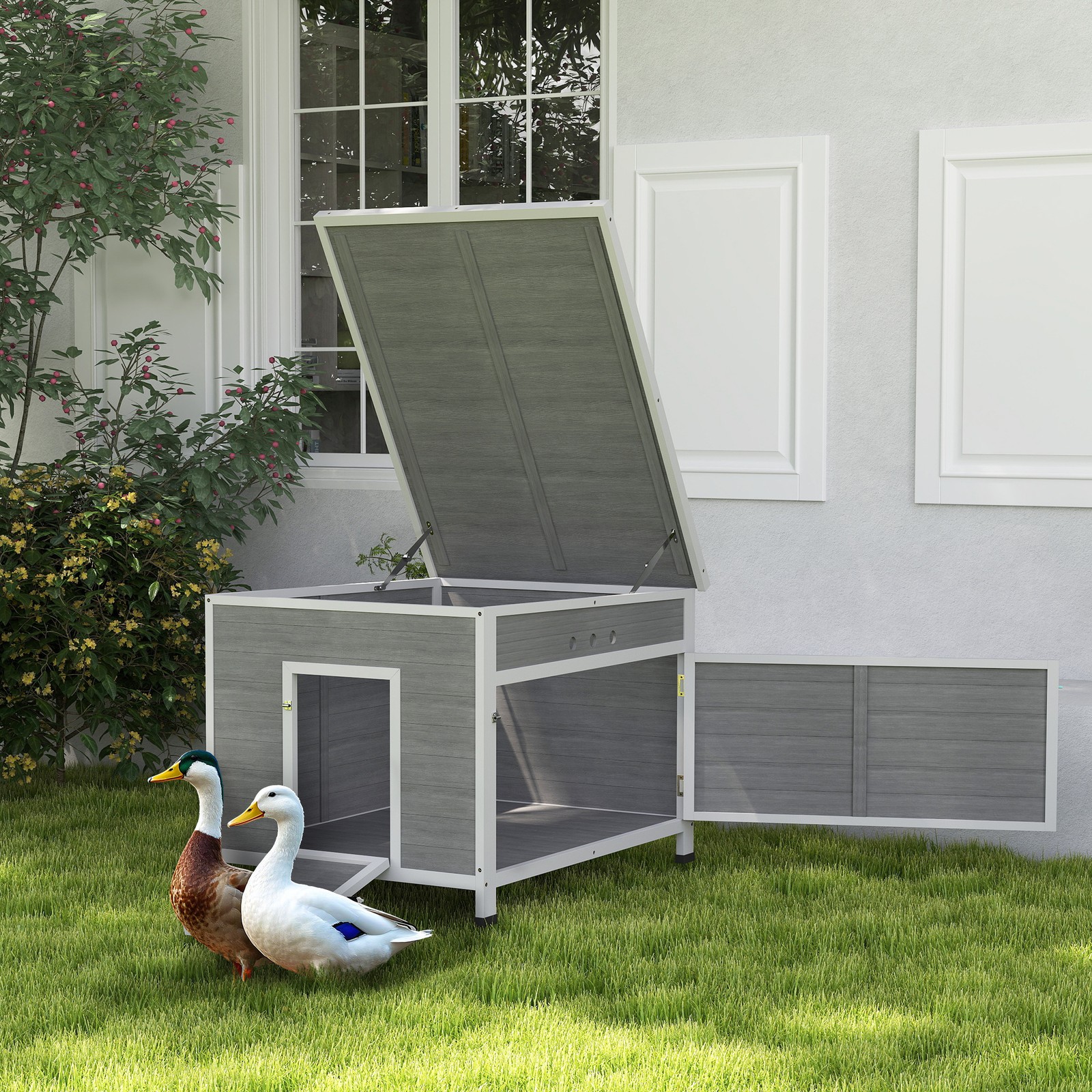 Duck Coop for 3-6 Ducks, Chickens, Geese, Rabbits, 30" x 38" x 30"