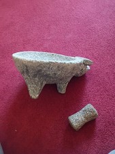 Auténtico mortero de roca de lava basalto volcánico de 8" Molcajete mexicano y mortero Tejolot