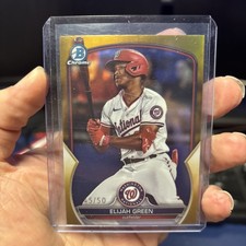 2023 Bowman Chrome Elijah Green Gold Refractor /50 #BDC-15 Nationals