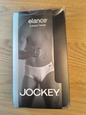 Vtg 2006 Jockey Elance Poco Briefs 2-Pack Mens XL Black Low Rise Open Box