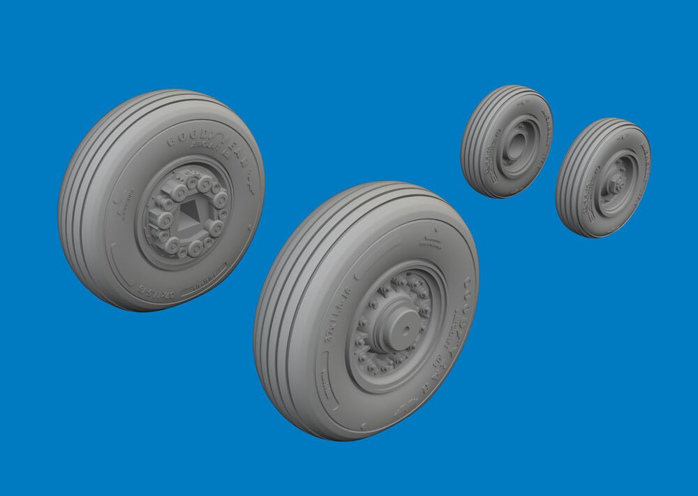 Eduard Model 672449 1:72 F-14D Wheels For Tamiya - New