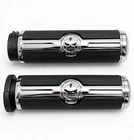 Harley Davidson Sportster Dyna Glide Softail Road King CHROME SKULL HAND GRIPS