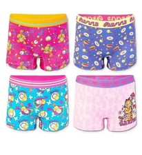 NEW Garfield sz 6 Girls 4 pk Boyshort Underwear Nickelodeon Boy Short AG38