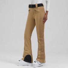Female Slim Skiing Pants Outdoor Windproof Warm Snow Trousers Elasticity Women