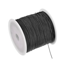 0.4mm Nylon String for Bracelets, 153 Yard Nylon Beading Thread Black