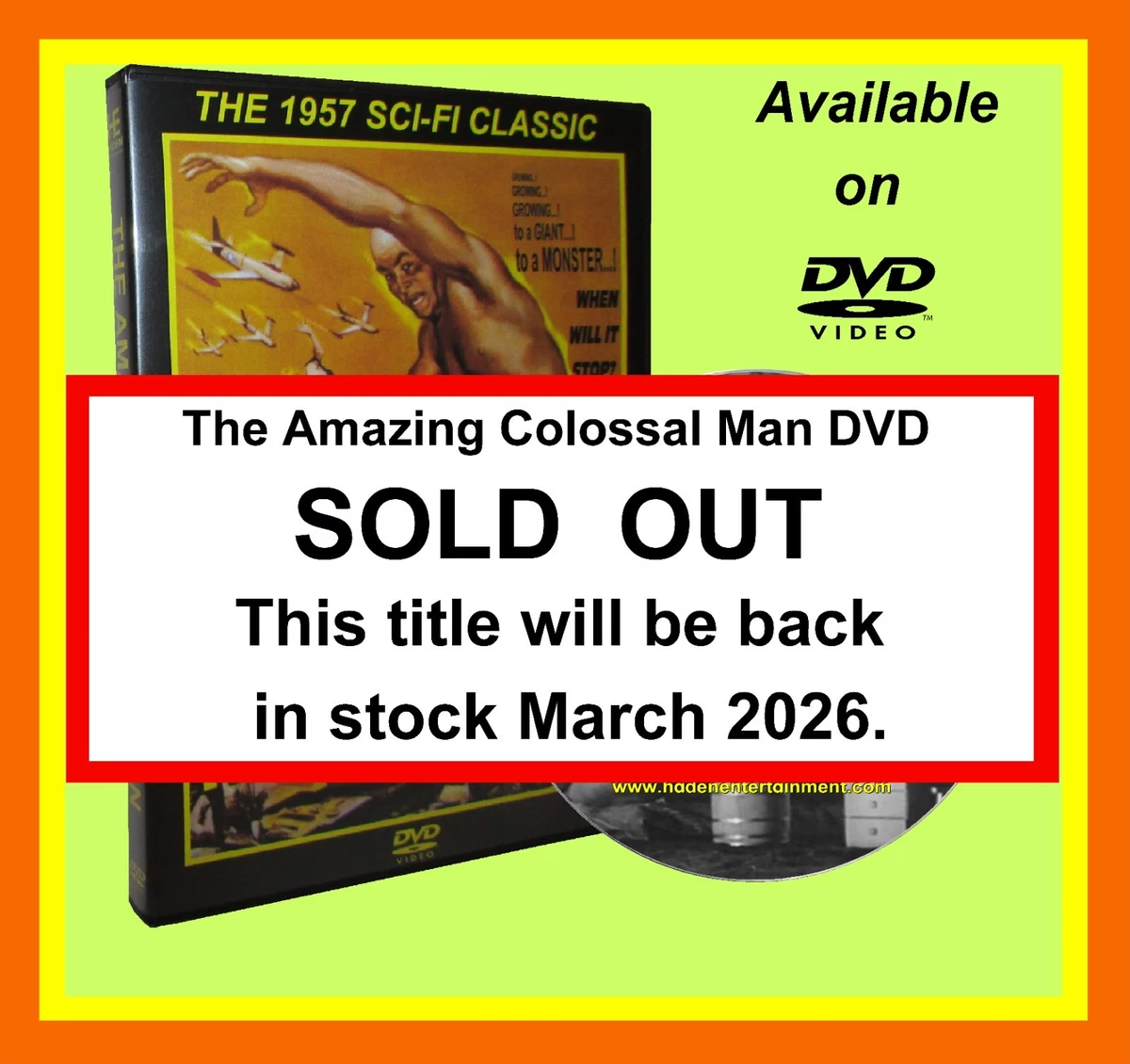 THE AMAZING COLOSSAL MAN / DVD | eBay